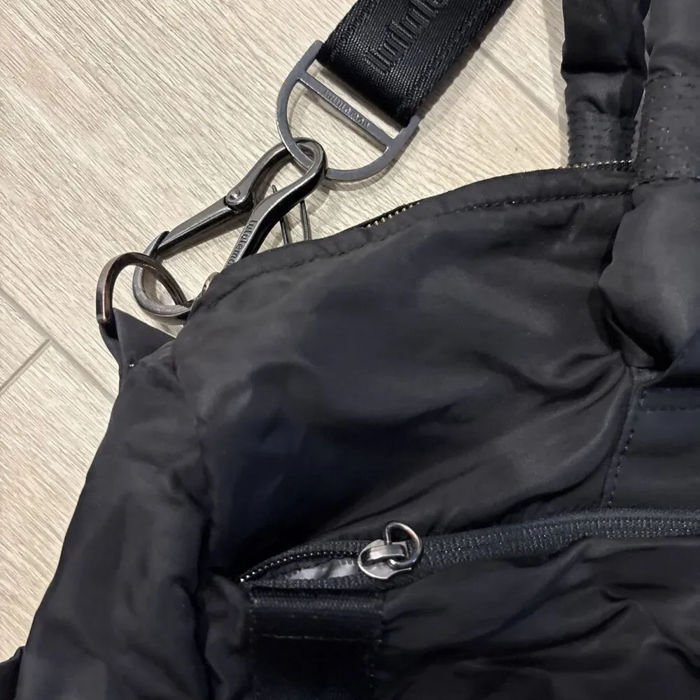 RARE Lululemon Black “Bon Voyage” Large Duffel Bag Yoga Gym Duffle